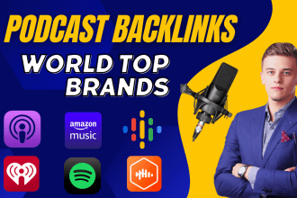 create high da 90 podcast seo backlinks from apple, google, spotify and other