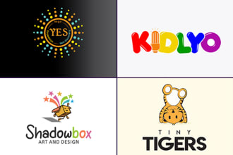 do unique bubble, splash, baby and kids logo for you