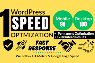 fix core web vitals, lcp, fcp, cls and page pagespeed issues, wordpress speed