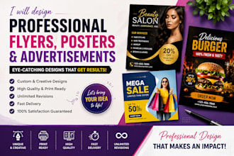 design professional flyers, posters and advertisements