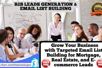 do email list building business leads prospect email list mortgage, real estate