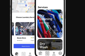 erect on demand service app, for laundry app, salon app, website for you