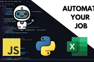 create python, nodejs bots, scripts, automate jobs