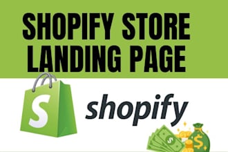 design and develop shopify store landing page