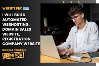 build automated webhosting,sales domain webhosting, registration company website