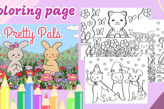 draw kawaii coloring pages or book for you