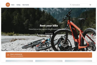 bicycle website, bike rental, scooter, limousine renter service website