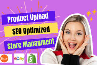 do SEO product listing to shopify, wayfair, ebay, etsy, tiktok, amazon, wix