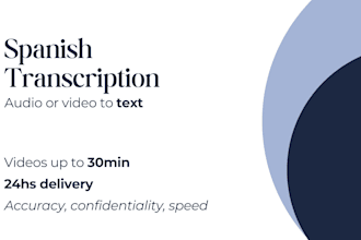 do 30 minutes spanish transcription in 1 day