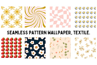 create   seamless patterns for wallpapers , textile