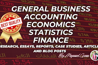 write SEO blog content on accounting, finance and statistics