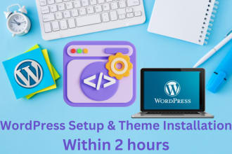 urgently install wordpress, theme setup and envato elements kit