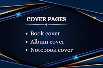 design attractive book, album cover pages for all categories