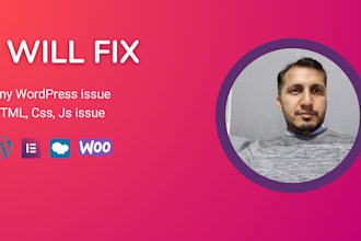fix HTML, CSS, js, wordpress, elementor issue