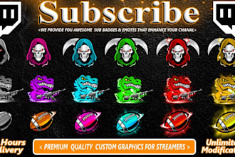 create awesome twitch sub badges or emotes and bit badges