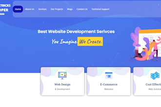 dynamic landing page design for websites, website design