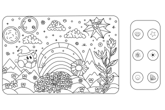 draw 7 hidden object coloring page illustrations only for 70