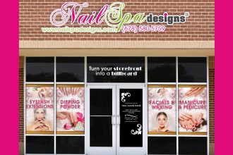 design eye catching shop front or window graphics vinyl stickers