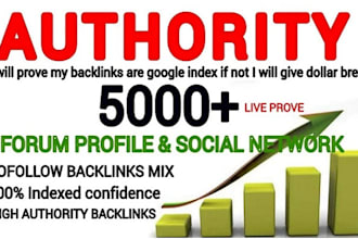 do 5000 social media profile backlinks forum link building