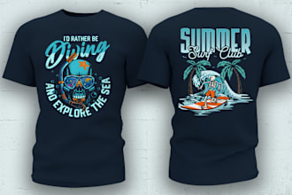 do custom graphic skull t shirt logo and merchandise design