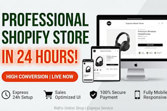 build professional shopify online store in 24 hours