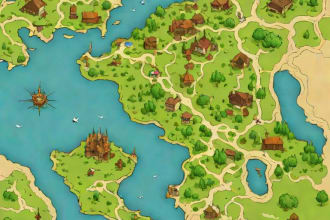 create a high quality fantasy map