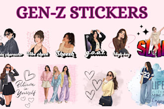 design digital stickers and illustration for you or etsy
