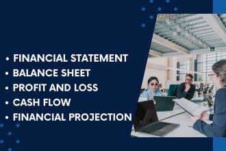 prepare financial statement, profit and loss, cash flows