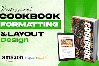 design recipes cookbooks , recipes and cookbook cover print ready e book format