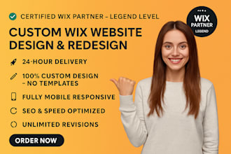 build wix website design or wix website redesign or wix code