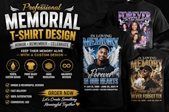 design funeral memorial rip in loving memory t shirt design