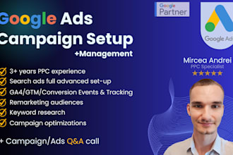 setup google ads ppc campaigns full tracking and campaign management