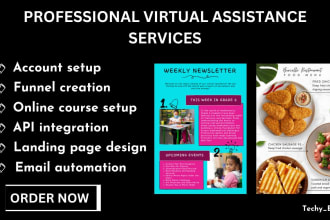 be gohighlevel, kajabi, clickfunnels, systeme io and kartra virtual assistant