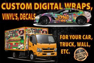 design wraps vinyl decals graphics for van car truck etc
