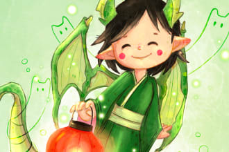 draw cute fantasy illustrations series handmade and unique