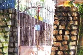 draw watercolor landscape art
