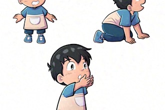 make an illustration chibi style