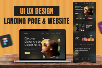design redesign UI UX mockup landing page, website, homepage design in figma, xd