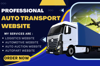 design auto transport car hauling auction auto dealership wordpress website