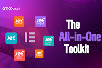 build dynamic wordpress website by crocoblock, elementor and jet engine