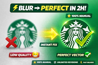 quick manual vector tracing,logo redraw,vectorize image