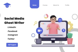 ghostwrite your linkedin post, facebook post, instagram post and twitter tweet