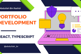 create portfolio website with react, typescript and tailwindcss