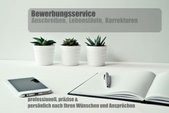 bearbeite und schreibe ihre bewerbung