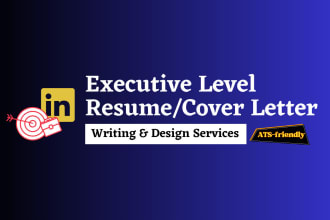 provide executive resume design, and revamping