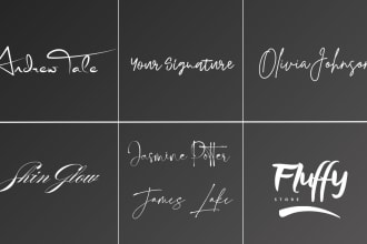 quickly do clean names signature style logo
