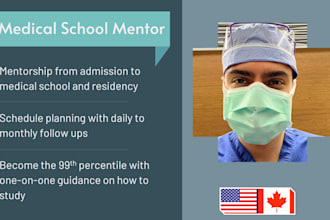 mentor you with medical school admission and beyond