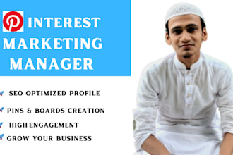 manage pinterest business account with seo optimized pins and boards