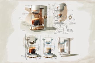 design your concept art product using digital drawing