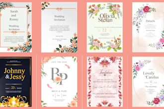 do design an unique and creative invitation card for you